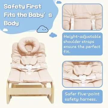Stylish Baby Bouncer with 5-Point Harness