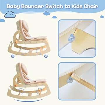 Stylish Baby Bouncer with 5-Point Harness