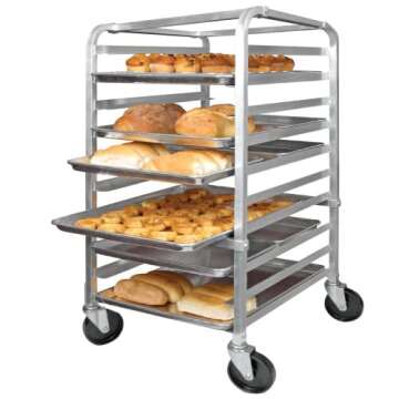 Winco Aluminum Sheet Pan/Bun Rack, 3" Spacing, 10 Tier