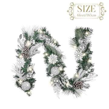 Valery Madelyn 6ft Pre-Lit Christmas Garland for Holiday Decor