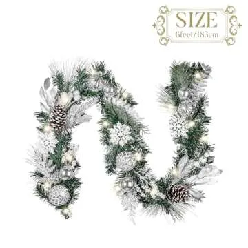 Valery Madelyn 6ft Pre-Lit Christmas Garland for Holiday Decor
