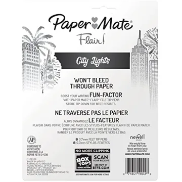 Paper Mate Flair Metallic Felt Tip Pens - Colorful & Glittery