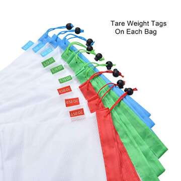 SPIKG Reusable Mesh Produce Bags for Eco-Friendly Shopping