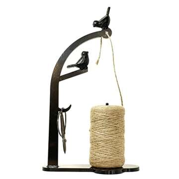 Twine Holder with Scissors Vintage, Traditional Garden Twine Holder Set Birds, Suitable