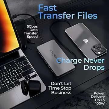 NOV8Tech 11-in-1 USB C Hub with 4K HDMI and Power Delivery