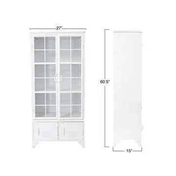 Creative Co-Op Metal Shelves & Cabinets in Azure White