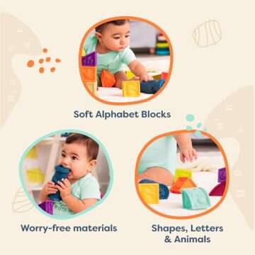 B. toys Alphabet Learning Blocks - Soft Sensory ABC Blocks
