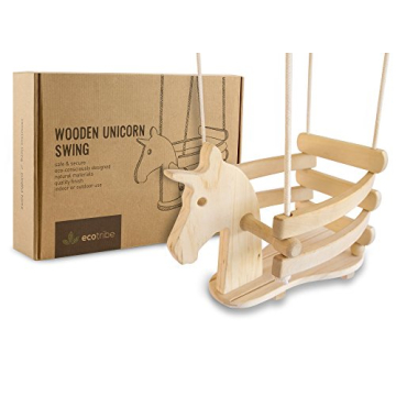 Ecotribe Unicorn Swing Set for Safe Toddler Fun