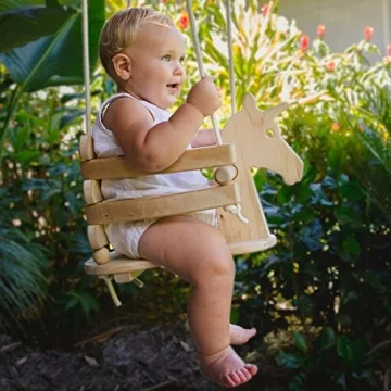 Ecotribe Unicorn Swing Set for Safe Toddler Fun