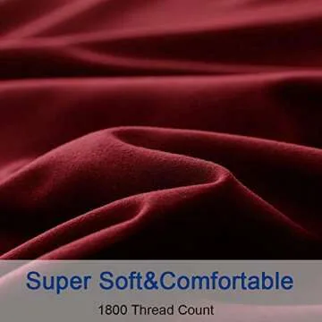 SONORO KATE Bed Sheet Set Super Soft Microfiber 1800 Thread Count Luxury Egyptian Sheets 16-Inch Deep Pocket，Wrinkle and Hypoallergenic-4 Piece (Burgundy, Queen)