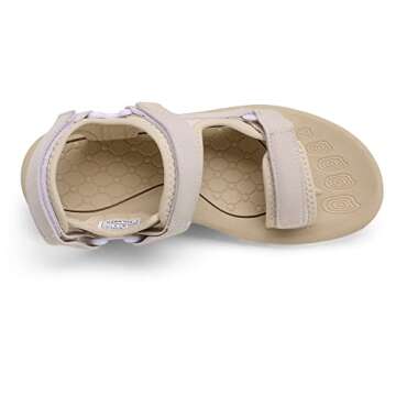 DREAM PAIRS Womens Arch Support Hiking Sandal Sport Outdoor Athletic Comfortable Summer Beach Water Sandals, Beige-8 (Dsa214)