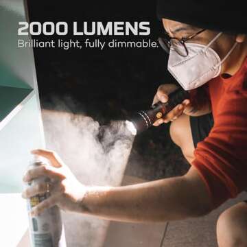 NEBO Slyde King Flashlight, Rechargeable LED Flashlight and Work Light, Bright, Durable, Everday Car...