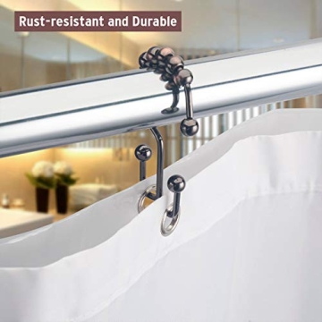 Durable Rust Resistant Shower Curtain Hooks - Set of 12