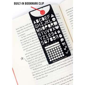 Sketchmark Journal Bookmark: Stainless Steel Journal Bookmark Stencil