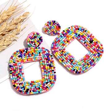 Vibrant XOCARTIGE Bead Drop Earrings for Women