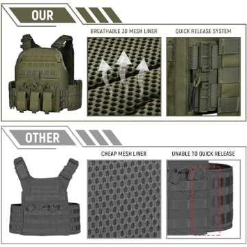 GFIRE Tactical Vest Lightweight Breather Quick Release Gear