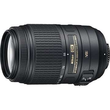 Nikon AF-S DX NIKKOR 55-300mm f/4.5-5.6G ED Vibration Reduction Lens with Auto Focus