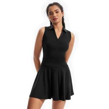 Polo Golf Tennis Dress Workout Athletic Dresses for Women Active Wear Exercise Sport Outfits with Bu...
