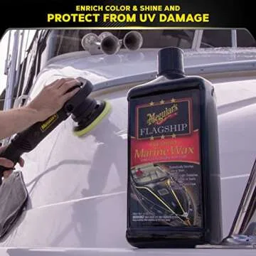 Meguiar's Flagship Premium Marine Wax, Boat Polish and Oxidation Remover - 32 Oz Bottle (Packaging May Vary)