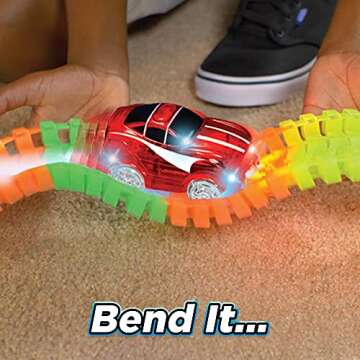 Glow In The Dark Magic Tracks for Kids with LED Car