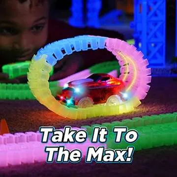 Glow In The Dark Magic Tracks for Kids with LED Car