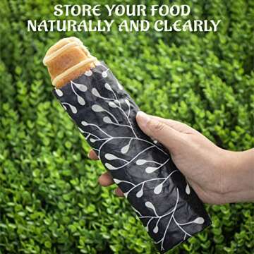 9 Pack Beeswax Wrap, Reusable Food Wraps, Eco-Friendly Reusable Beeswax Food Wraps Set, Zero Waste-Sustainable-Plastic-Free Food Storage Wrapper, 5S,3M,1L/Flowers and Birds Pattern