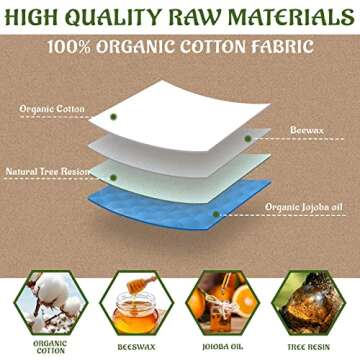 9 Pack Beeswax Wrap, Reusable Food Wraps, Eco-Friendly Reusable Beeswax Food Wraps Set, Zero Waste-Sustainable-Plastic-Free Food Storage Wrapper, 5S,3M,1L/Flowers and Birds Pattern