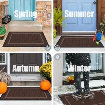 Durable Indoor Outdoor Doormat - 36"x24" Waterproof