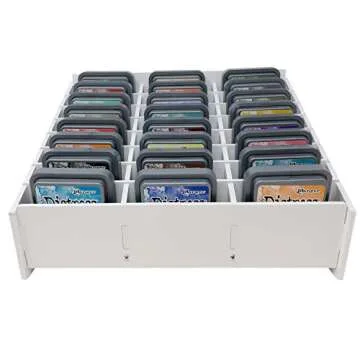 Pixiss Ink Pad Storage Holder and Stamp Pad Storage for Distress Oxide Ink and Others Sits Horizontal or Vertical - Stores 24 Ink Pads Craft Storage Organizer
