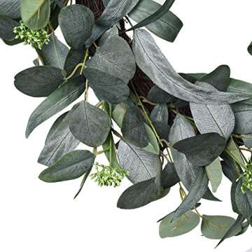 Lvydec Artificial Eucalyptus Wreath - 20" Home Décor