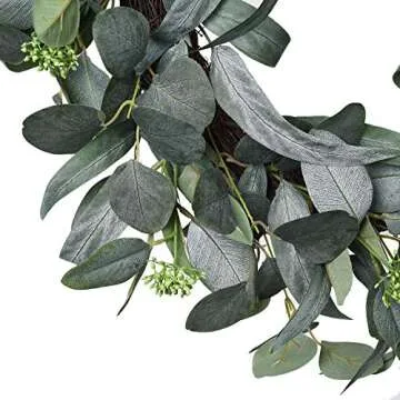 Lvydec Artificial Eucalyptus Wreath - 20" Home Décor