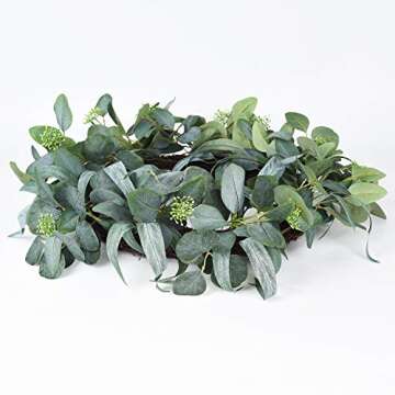 Lvydec Artificial Eucalyptus Wreath - 20" Home Décor