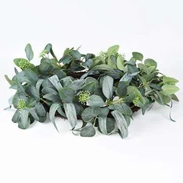 Lvydec Artificial Eucalyptus Wreath - 20" Home Décor