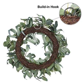 Lvydec Artificial Eucalyptus Wreath - 20" Home Décor