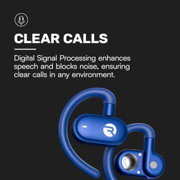 Raycon Open Earbuds – True Wireless Open Ear Bluetooth Headphones, Hook Design, IPX5 Water Resistant, 40 Hours of Battery Life (Black)