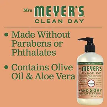 Mrs. Meyer's Geranium Hand Soap - Eco-Friendly & Gentle Clean
