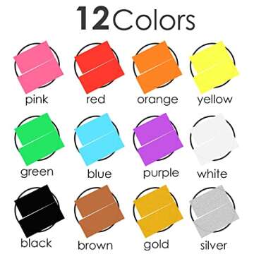 GOTIDEAL 12 Colors Jumbo Window Markers,Thick Car Markers, Chalkboard Markers for Kids Restaurant, Blackboard, Glass, Bistro, Car Paint Wet Erasable, 3 in 1 Nib, 2 Metallic Colors Inlcuded 15mm
