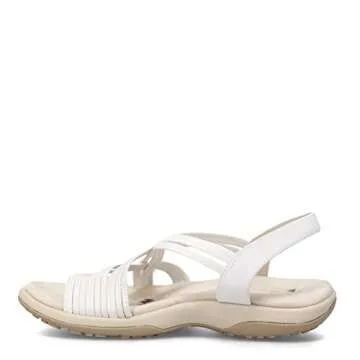 Skechers Women's Reggae Slim-Simply Stretch Sport Sandal, White, 10