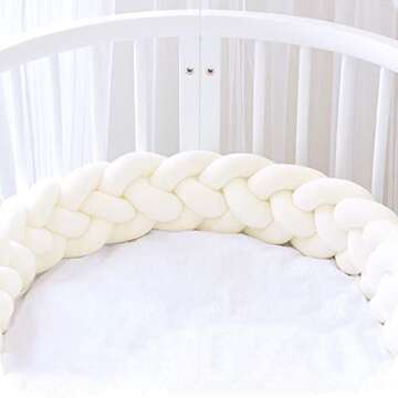 Arm Knitting Yarn for Chunky Braided Knot Throw Blanket DIY, Soft Extra Cotton Washable Tube Bulky Giant Yarn for Weave Craft Crochet (Milk White 2.2lb)