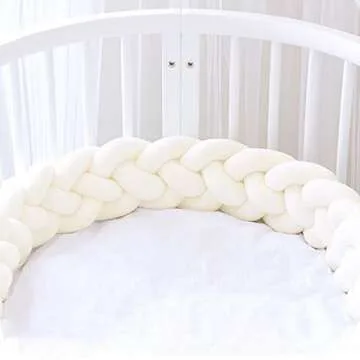 Arm Knitting Yarn for Chunky Braided Knot Throw Blanket DIY, Soft Extra Cotton Washable Tube Bulky Giant Yarn for Weave Craft Crochet (Milk White 2.2lb)