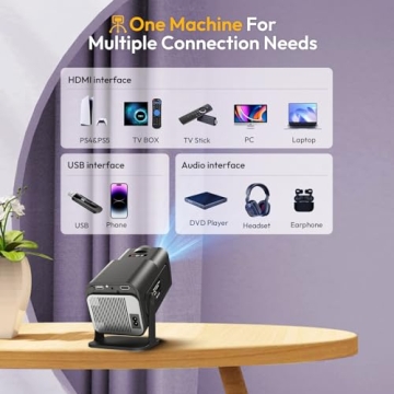 Smart Mini Projector XGODY Gimbal5 Fully Portable HD