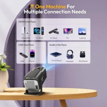 Smart Mini Projector XGODY Gimbal5 Fully Portable HD