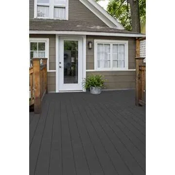 KILZ Over Armor Wood & Concrete Resurfacer, Exterior, Textured, Slate Gray, 1 Gallon