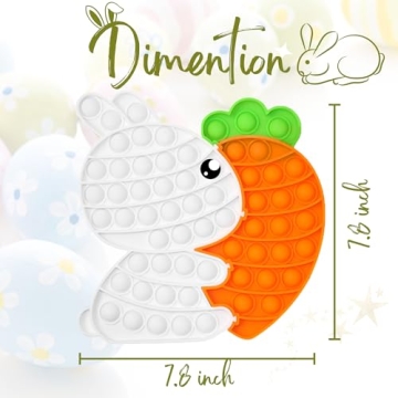 Bunny Carrot Pop Bubble Fidget Sensory Toys for Kids