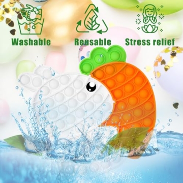 Bunny Carrot Pop Bubble Fidget Sensory Toys for Kids