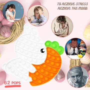 Bunny Carrot Pop Bubble Fidget Sensory Toys for Kids
