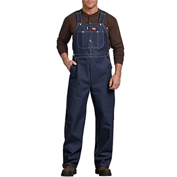 Dickies Men's Bib Overalls & Coveralls - Indigo Rigid Workwear, 30W x 30L