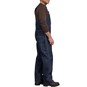 Dickies Men's Indigo Rigid Bib Overalls, 30W x 30L