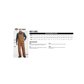 Dickies Men's Indigo Rigid Bib Overalls, 30W x 30L