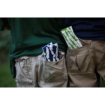 Lunchskins Reusable Sandwich Bag Navy Blue Shark